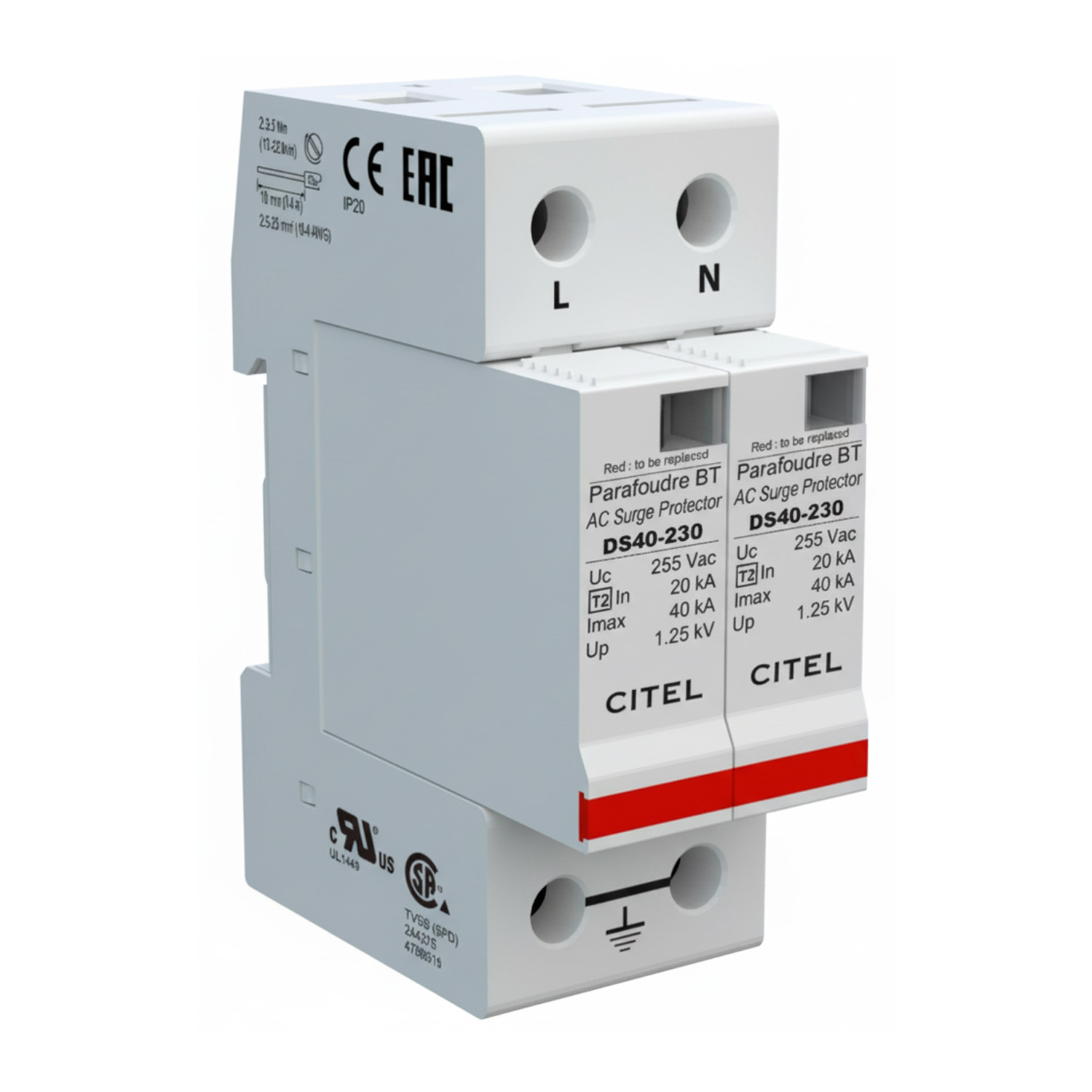 Viršįtampių ribotuvas CITEL AC vienfazis T2 / C461501 DS42-230