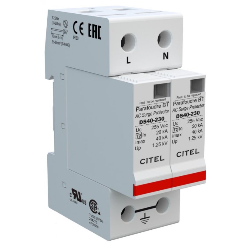 Viršįtampių ribotuvas CITEL AC vienfazis T2 / C461501 DS42-230